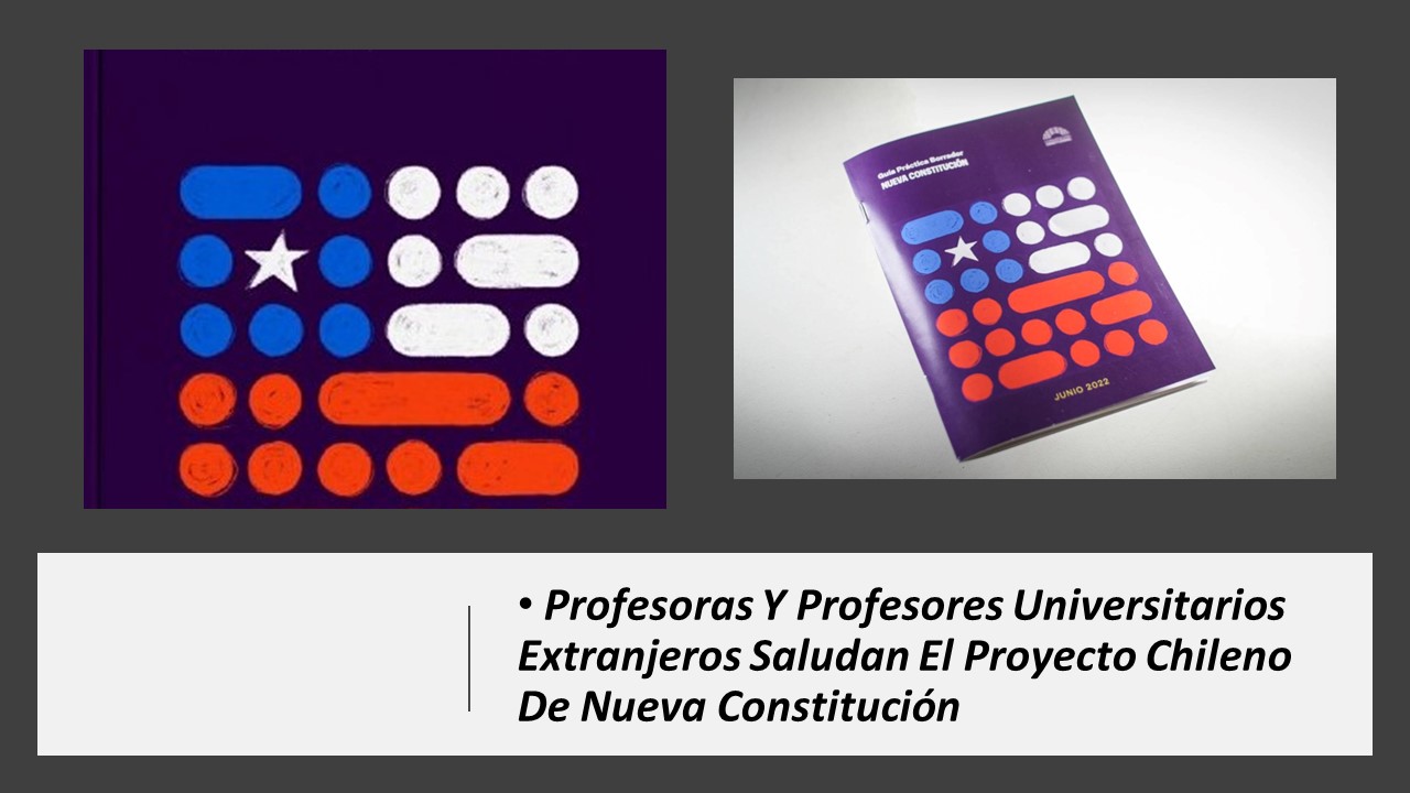 Profesoras Y Profesores Universitarios Extranjeros Saludan El Proyecto Chileno De Nueva Constitución